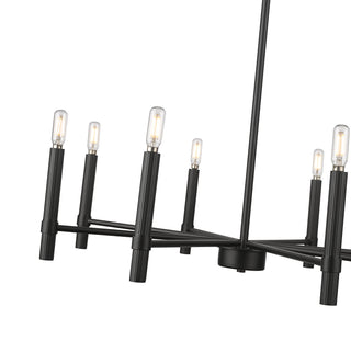Skyva 30.25" Wide 8-Light Chandelier - Matte Black