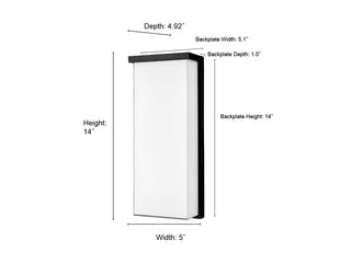 Outdoor Wall Sconce LED Powder Coated Black