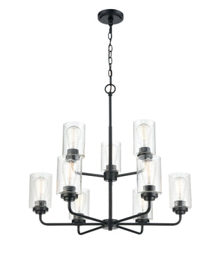 Moven 9-Light Chandelier Ceiling - Matte Black