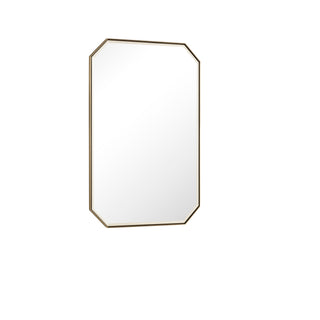 Rohe 24" Octagonal Mirror, Champagne Brass