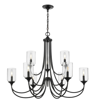 Waddingham 9-Light Chandelier Ceiling Light Matte Black