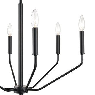 Laurell 6-Light Chandelier Ceiling Light Matte Black