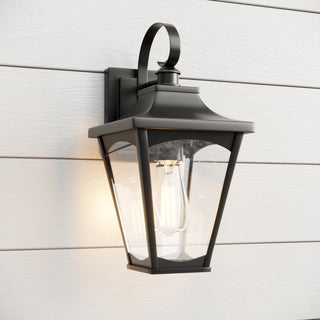 Curry 1-Light Outdoor Wall Sconce Powder Coated Black