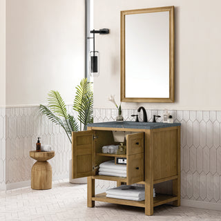 30 Inch Breckenridge Freestanding Vanity in Light Natural Oak / Parisien Bleu Top