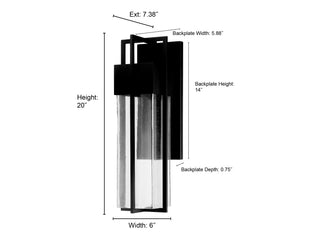 Kingler LED Outdoor Wall Sconce Powder Coated Black
