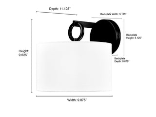 Braxstan 1-Light Wall Sconce Matte Black