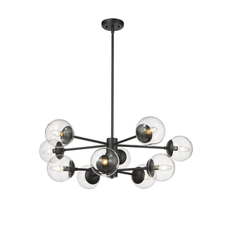 Avell 1 - Light Chandelier Ceiling Light Matte Black