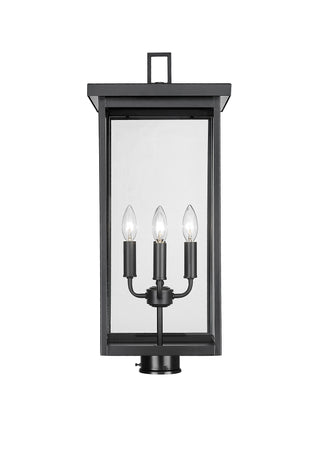 Barkeley 4-Light Outdoor Post Lantern Powder Coated Black