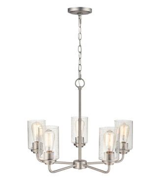 Moven 5-Light Chandelier Ceiling - Satin Nickel