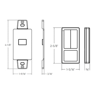 BLE mesh remote control with local controls,
  includes wall mount with magnet.