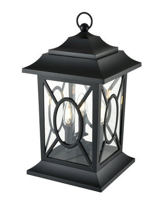 Allbert 3-Light Outdoor Post Lantern Powder Coated Black