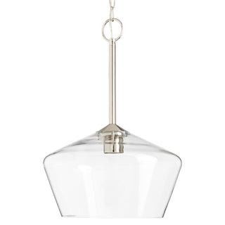 Morbelle 1-Light Pendant Light Polished Nickel