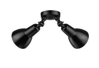 2-Light Security Flood Lights Powder Coated Black