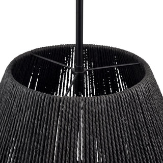 Elise 22" Wide 3-Light Pendant - Matte Black