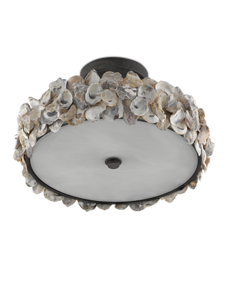 Oyster Shell Semi-Flush Mount