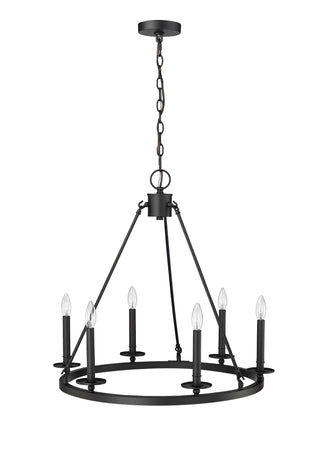Florence 6-Light Chandelier Ceiling Light Matte Black