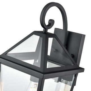 Eston 1-Light Outdoor Wall Sconce Textured Black
