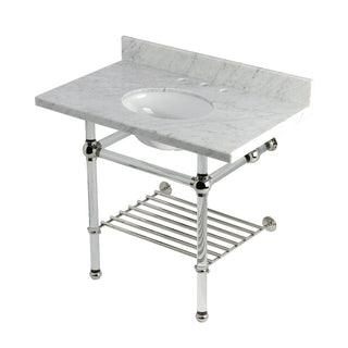 Templeton 36 Inch Console Sink in Carrara Marble