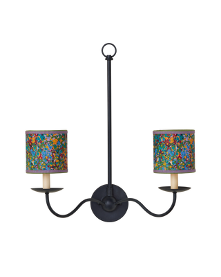 Marble Multi-Color Paper Drum Chandelier Shade