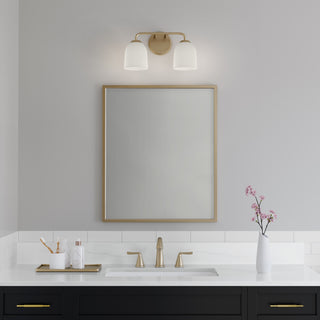 Norah 2-Light Vanity Vintage Brass