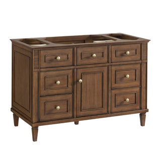 48 Inch Lorelai Freestanding Vanity in Mid-Century Walnut / White Zeus Top