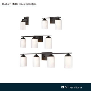 Durham 1-Light Wall Sconce Matte Black