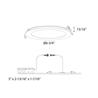 6 Inch Round CCT LED Recessed Panel Light