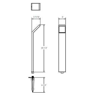 Dals Connect PRO Smart Slim 45° angled Path Light