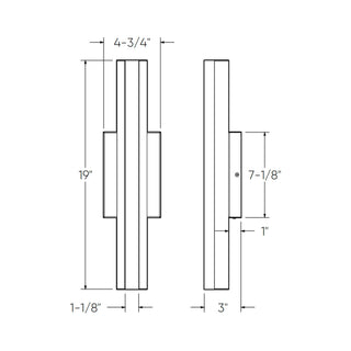 19 Inch Smart LED Linear Wall Sconce