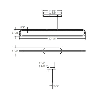 Horizontal oblong pendant 5CCT