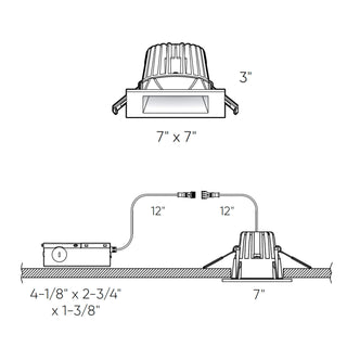 6 Inch Square Indoor/Outdoor Regressed Down Light