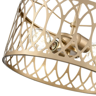 Arelyn 13" Wide 2-Light Pendant - Painted Modern Gold
