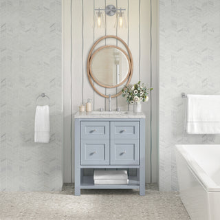 30 Inch Breckenridge Freestanding Vanity in Serenity Blue / Eternal Jasmine Pearl Top