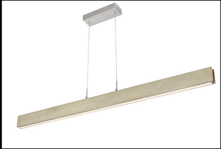 Colmar Dimmable Integrated Led Rubber Wood Ceiling Island Light With Adjustable Steel Braided Cable.18W, 1400 Lumen, 3000K