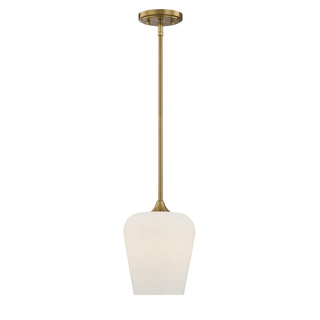 Octave 1-Light Pendant in Warm Brass