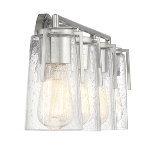 Sacremento 4-Light Bathroom Vanity Light in Satin Nickel