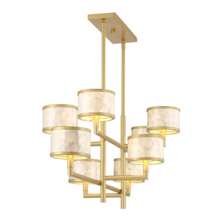 Mariquita 8-Light Chandelier in Spun Gold by Breegan Jane