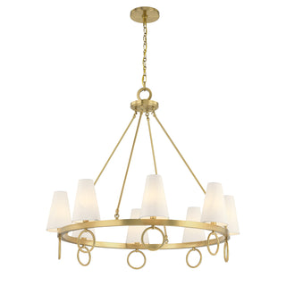 Wilkes 8-Light Chandelier in Warm Brass by Dann Foley