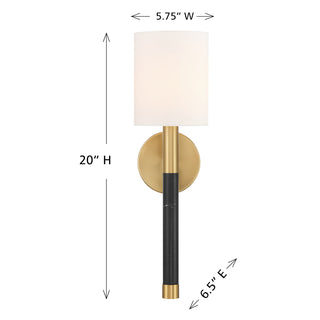 Conrad 1-Light Wall Sconce in Warm Brass