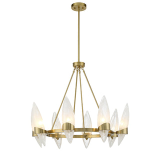 Nouvel 8-Light Chandelier in Warm Brass