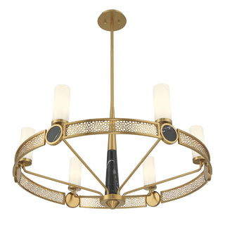 Farrell 6-Light Chandelier in Warm Brass by Dann Foley