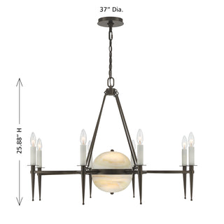 Sanger 10-Light Chandelier in Mediterranean Bronze by Dann Foley