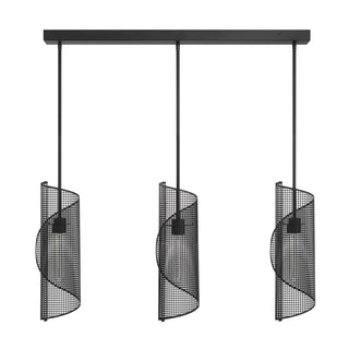 Hillbourne 3-Light Linear Chandelier in Matte Black