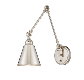 Morland 1-Light Adjustable Wall Sconce in Satin Nickel