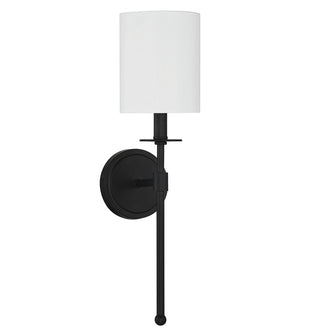 1-Light Wall Sconce in Matte Black