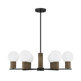 Jarrell 6-Light Chandelier in Matte Black