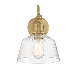 1-Light Wall Sconce in Natural Brass