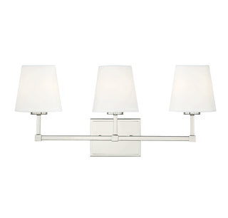 3-Light Bathroom Vanity Light in Polished Nickel