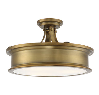 Watkins 3-Light Ceiling Light in Warm Brass