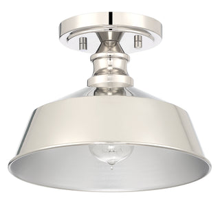 1-Light Ceiling Light in Polished Nickel